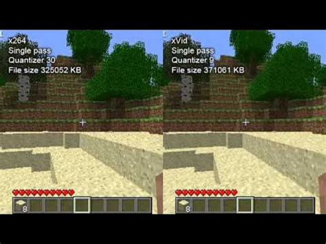 x264 xvid codec comparison .